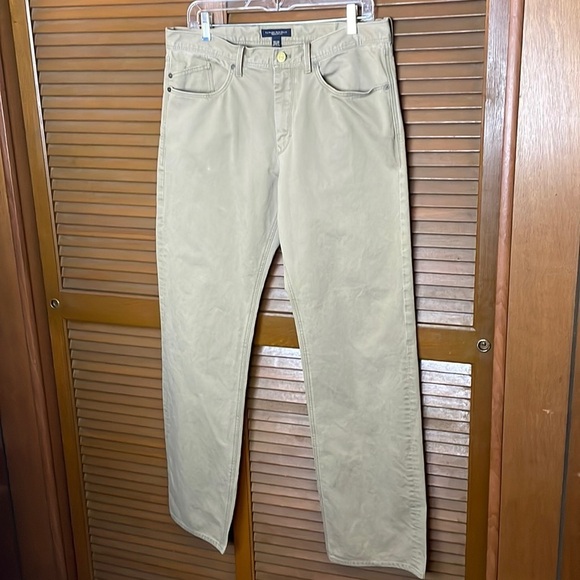 Men’s Banana Republic Straight Fit Pants 33x34 Khaki Mens Straight Leg